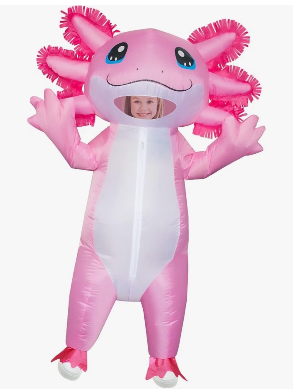 Pink Axolotl Inflatable Kids Costume - Fun Party Outfit